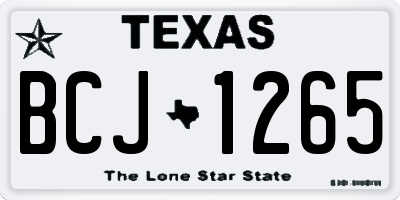 TX license plate BCJ1265