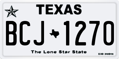 TX license plate BCJ1270