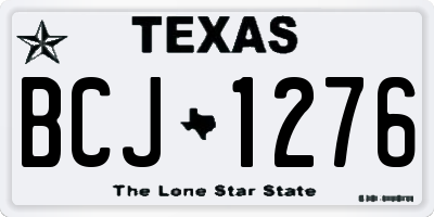 TX license plate BCJ1276