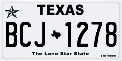 TX license plate BCJ1278