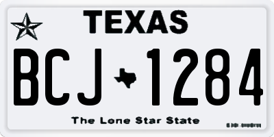 TX license plate BCJ1284
