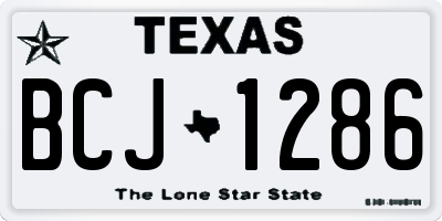 TX license plate BCJ1286