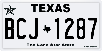 TX license plate BCJ1287