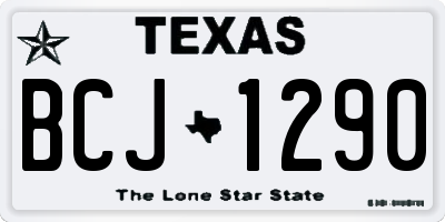 TX license plate BCJ1290