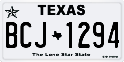 TX license plate BCJ1294