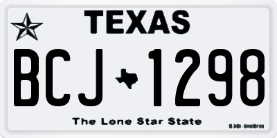TX license plate BCJ1298