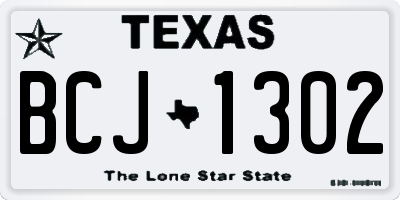 TX license plate BCJ1302