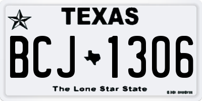 TX license plate BCJ1306