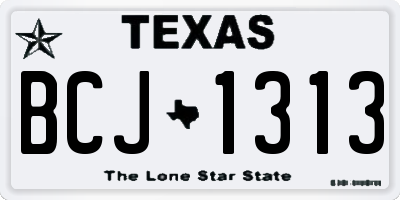 TX license plate BCJ1313