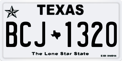 TX license plate BCJ1320