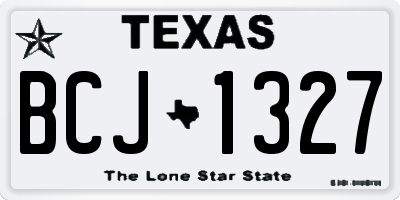 TX license plate BCJ1327