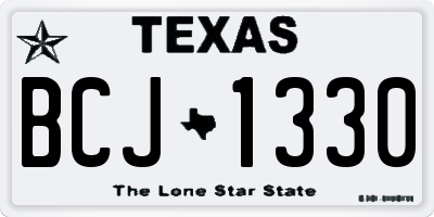 TX license plate BCJ1330