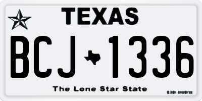 TX license plate BCJ1336