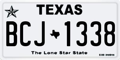 TX license plate BCJ1338