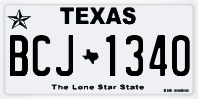 TX license plate BCJ1340