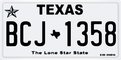 TX license plate BCJ1358