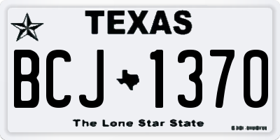 TX license plate BCJ1370