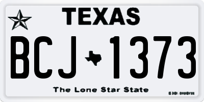 TX license plate BCJ1373