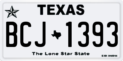 TX license plate BCJ1393