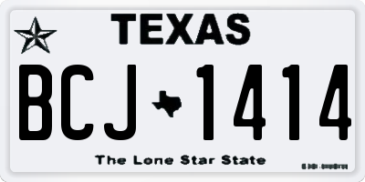 TX license plate BCJ1414