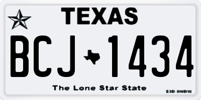 TX license plate BCJ1434