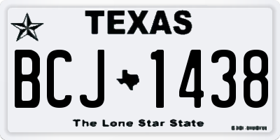 TX license plate BCJ1438