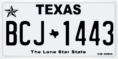 TX license plate BCJ1443