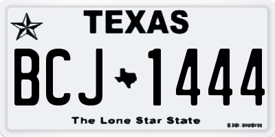 TX license plate BCJ1444
