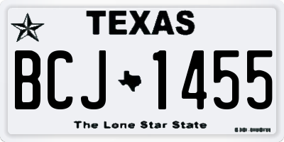 TX license plate BCJ1455