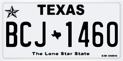 TX license plate BCJ1460