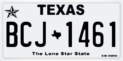 TX license plate BCJ1461