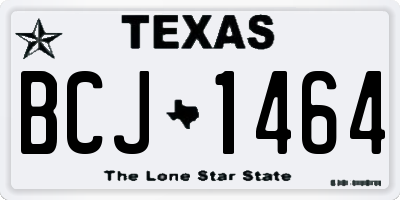 TX license plate BCJ1464