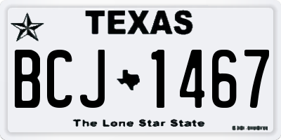 TX license plate BCJ1467
