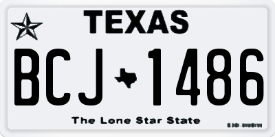TX license plate BCJ1486