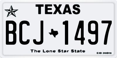 TX license plate BCJ1497