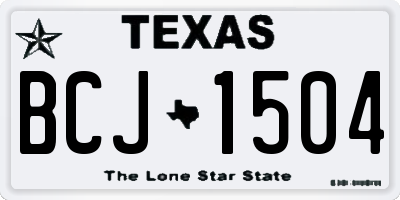 TX license plate BCJ1504