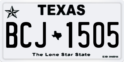 TX license plate BCJ1505