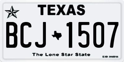 TX license plate BCJ1507