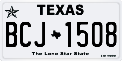TX license plate BCJ1508