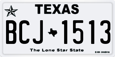 TX license plate BCJ1513