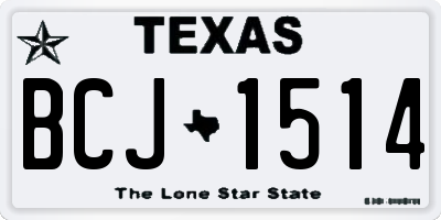 TX license plate BCJ1514