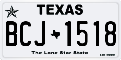 TX license plate BCJ1518