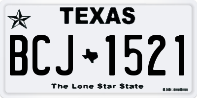 TX license plate BCJ1521