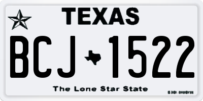 TX license plate BCJ1522