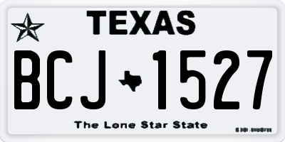 TX license plate BCJ1527