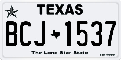 TX license plate BCJ1537