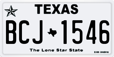 TX license plate BCJ1546