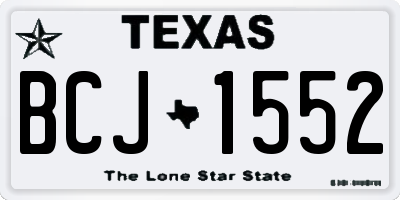 TX license plate BCJ1552