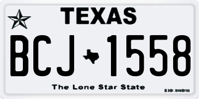 TX license plate BCJ1558