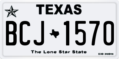 TX license plate BCJ1570